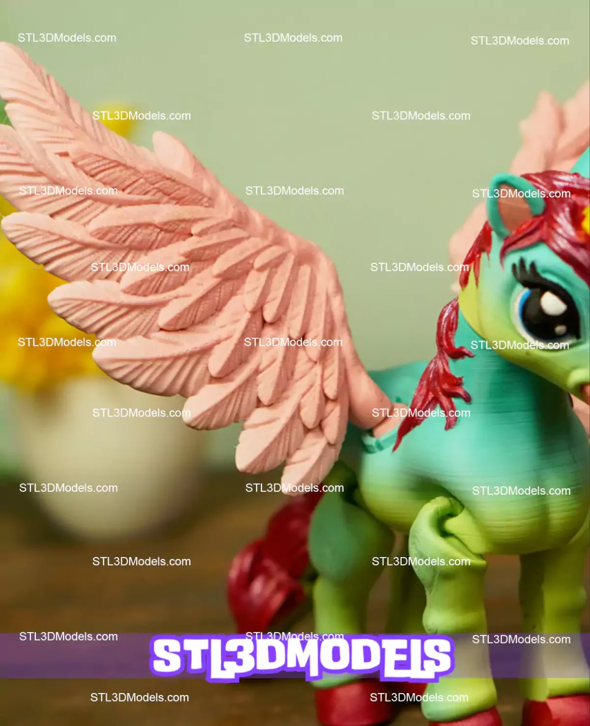 Flexi Unicorn STL 3D Model 