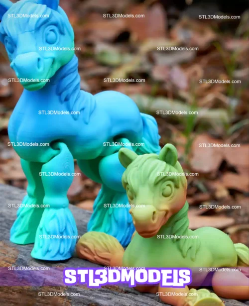 Flexi Clydesdale Horse STL 3D Model 