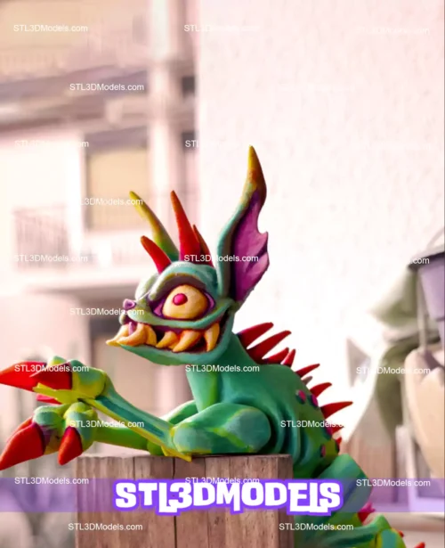 Chupacabra Articulated Flexi STL 3D Model 