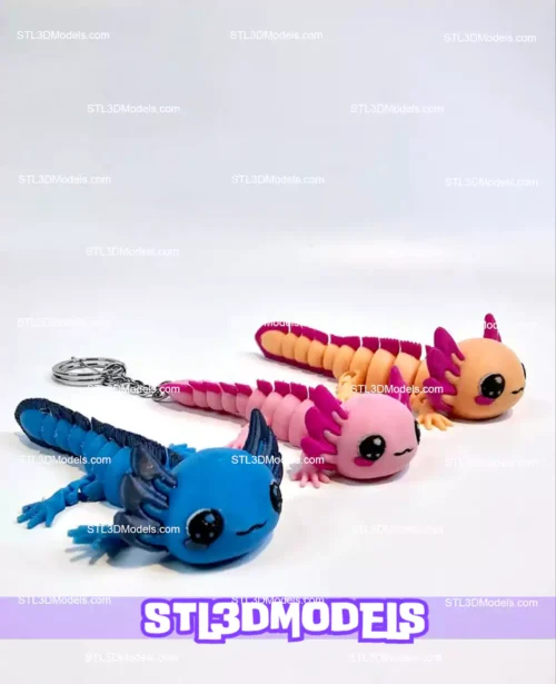 Baby Axolotl STL 3D Model 