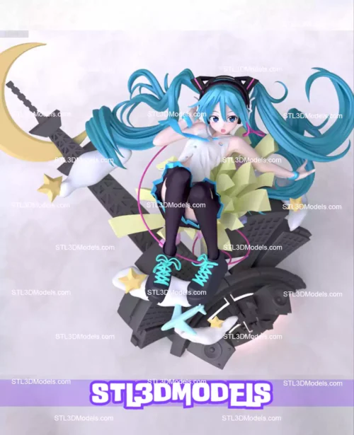 Hatsune Miku STL 3D Model 