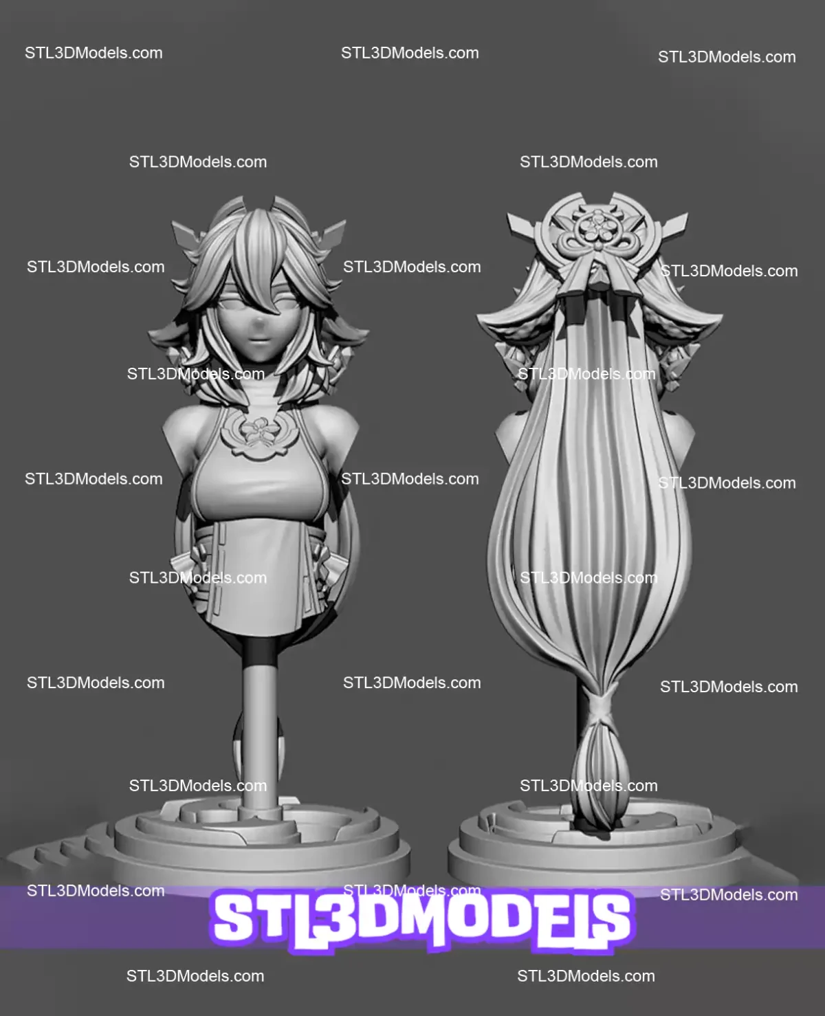 Yae Miko Bust STL 3D Model
