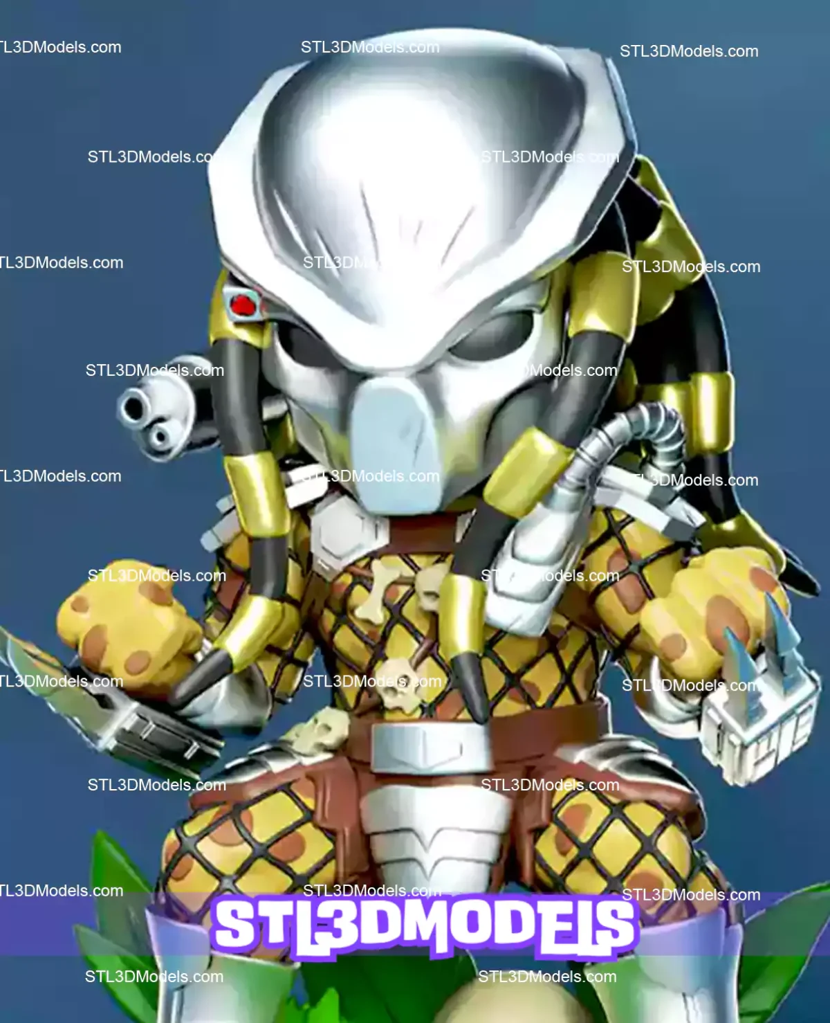 Predator Chibi STL 3D Model 