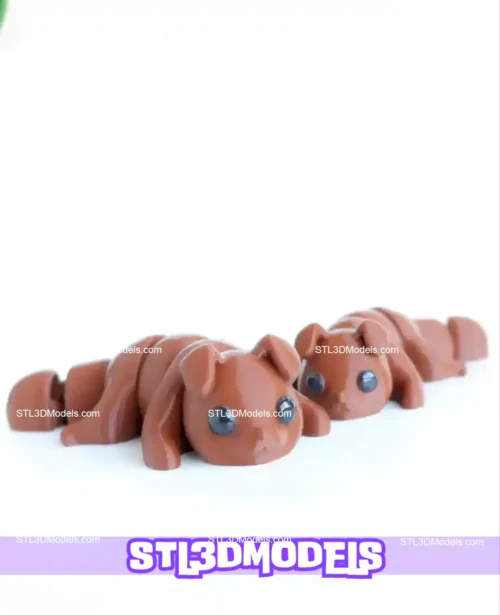 Mini Cute Flexi Animal Fidget STL 3D Print Model 