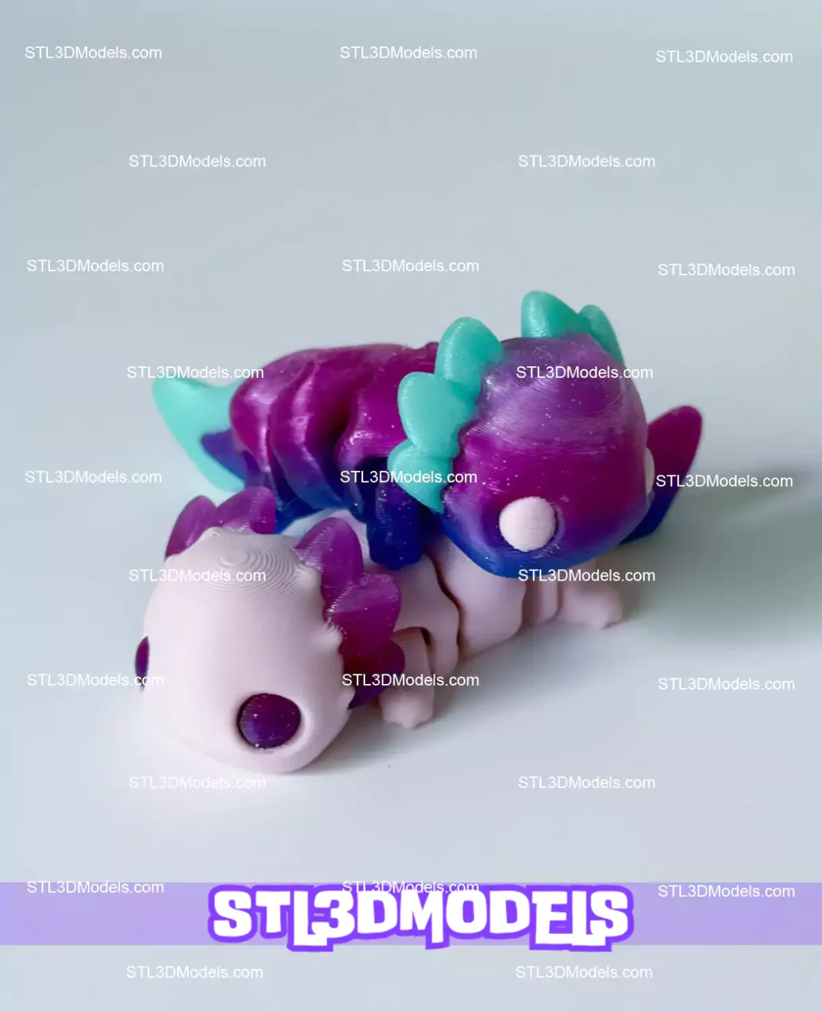 Baby Axolotl Adorable Flexi STL and 3MF