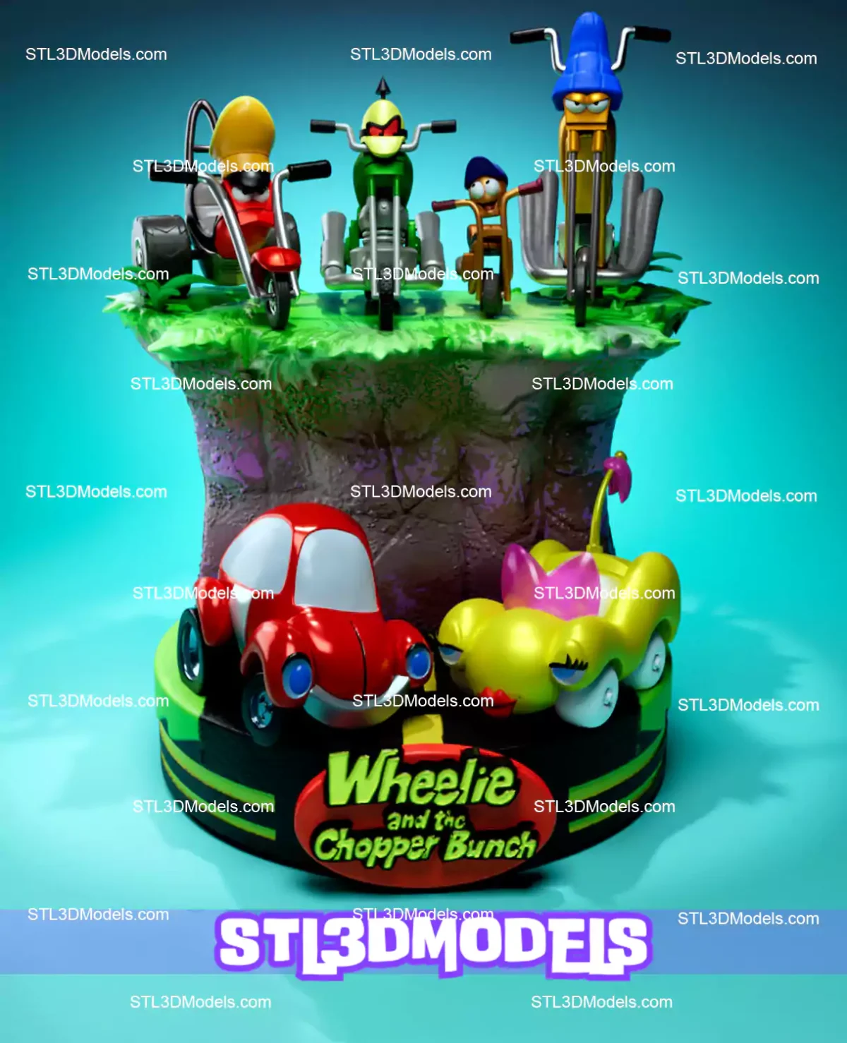 Wheelie and the Chopper Bunch STL Model