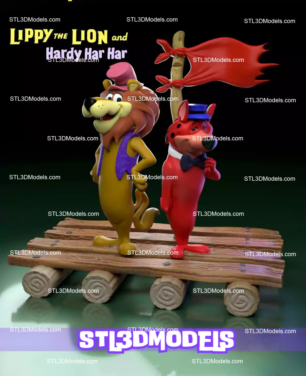 Lippy the Lion and Hardy Har Har STL Files