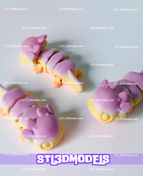 Baby Axolotl Adorable Flexi STL and 3MF