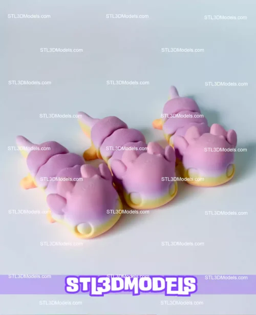 Baby Axolotl Adorable Flexi STL and 3MF