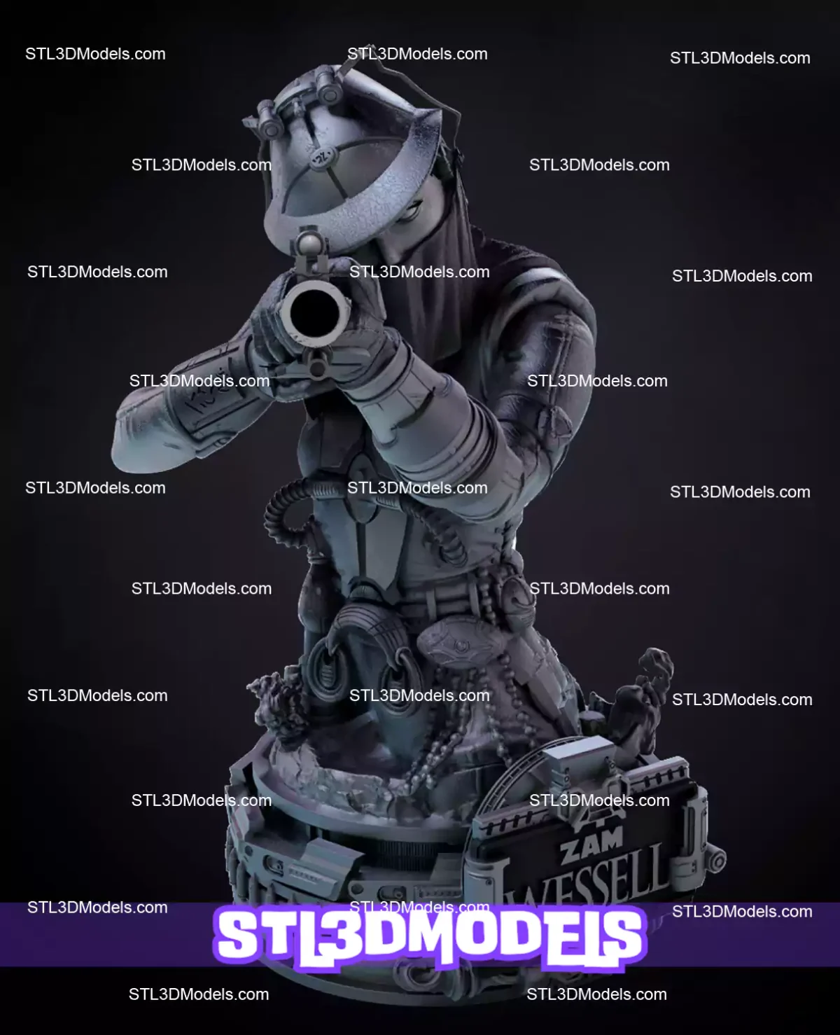 Zam Wesell Star Wars Bust STL File