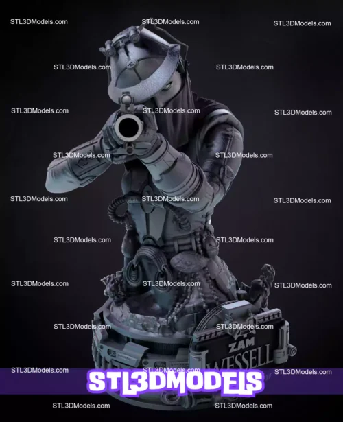 Zam Wesell Star Wars Bust STL File