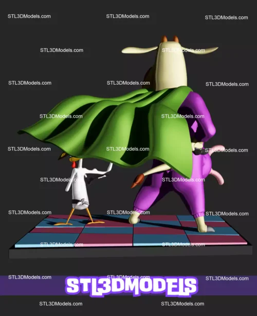Cow and Chicken STL 3D Models