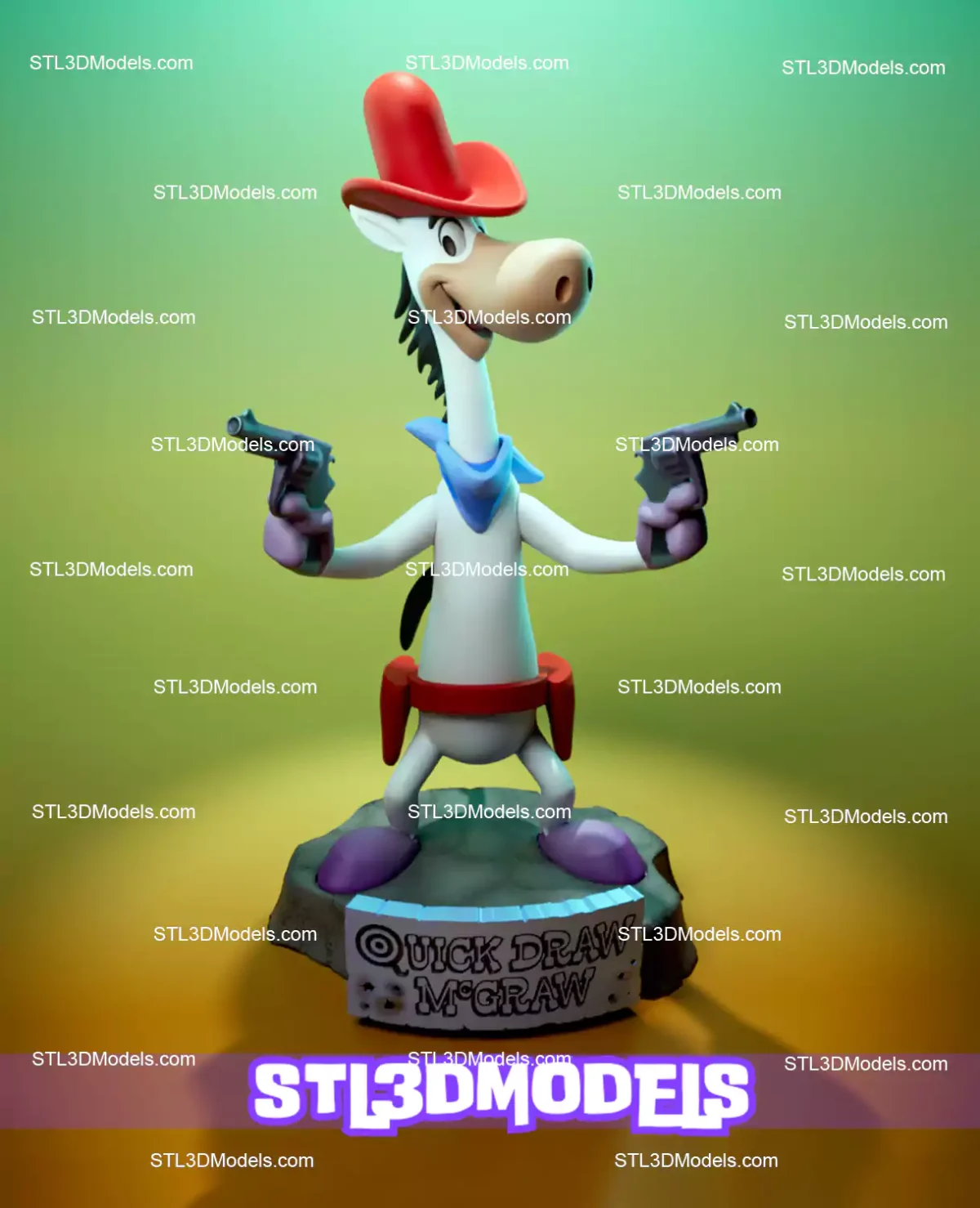 Quick Draw McGraw STL 3D Files