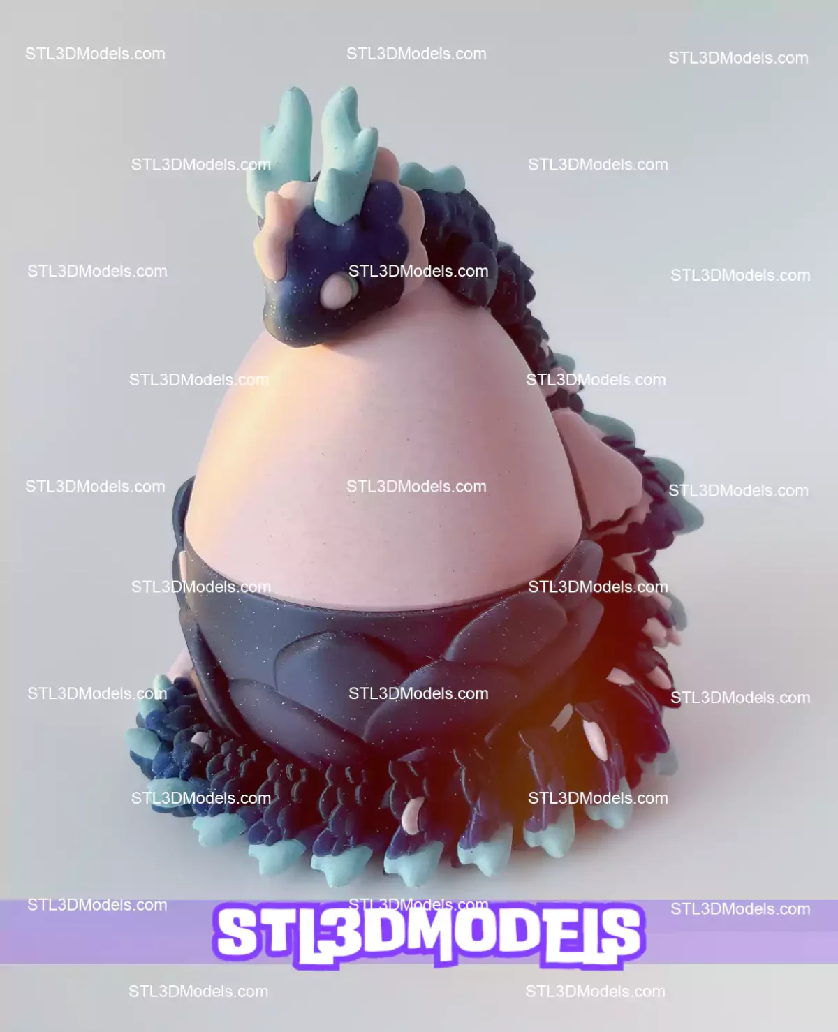 Baby Dragon and Egg STL and 3MF