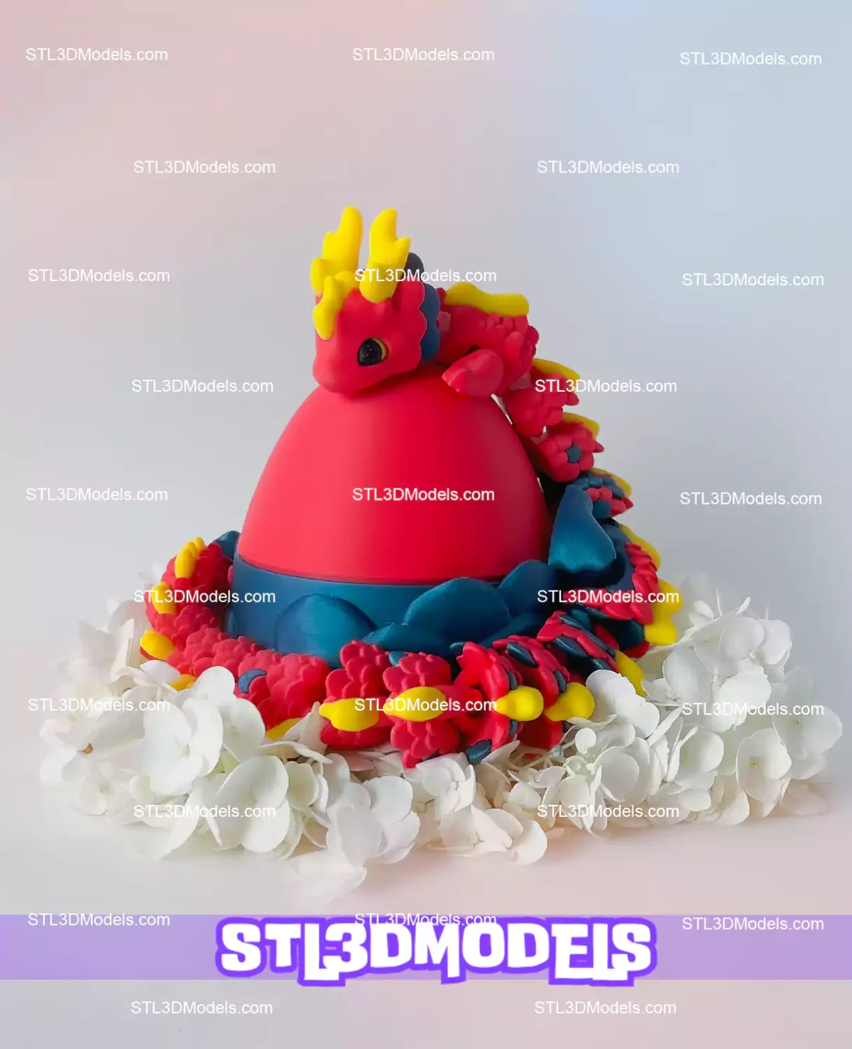 Baby Dragon and Egg STL and 3MF