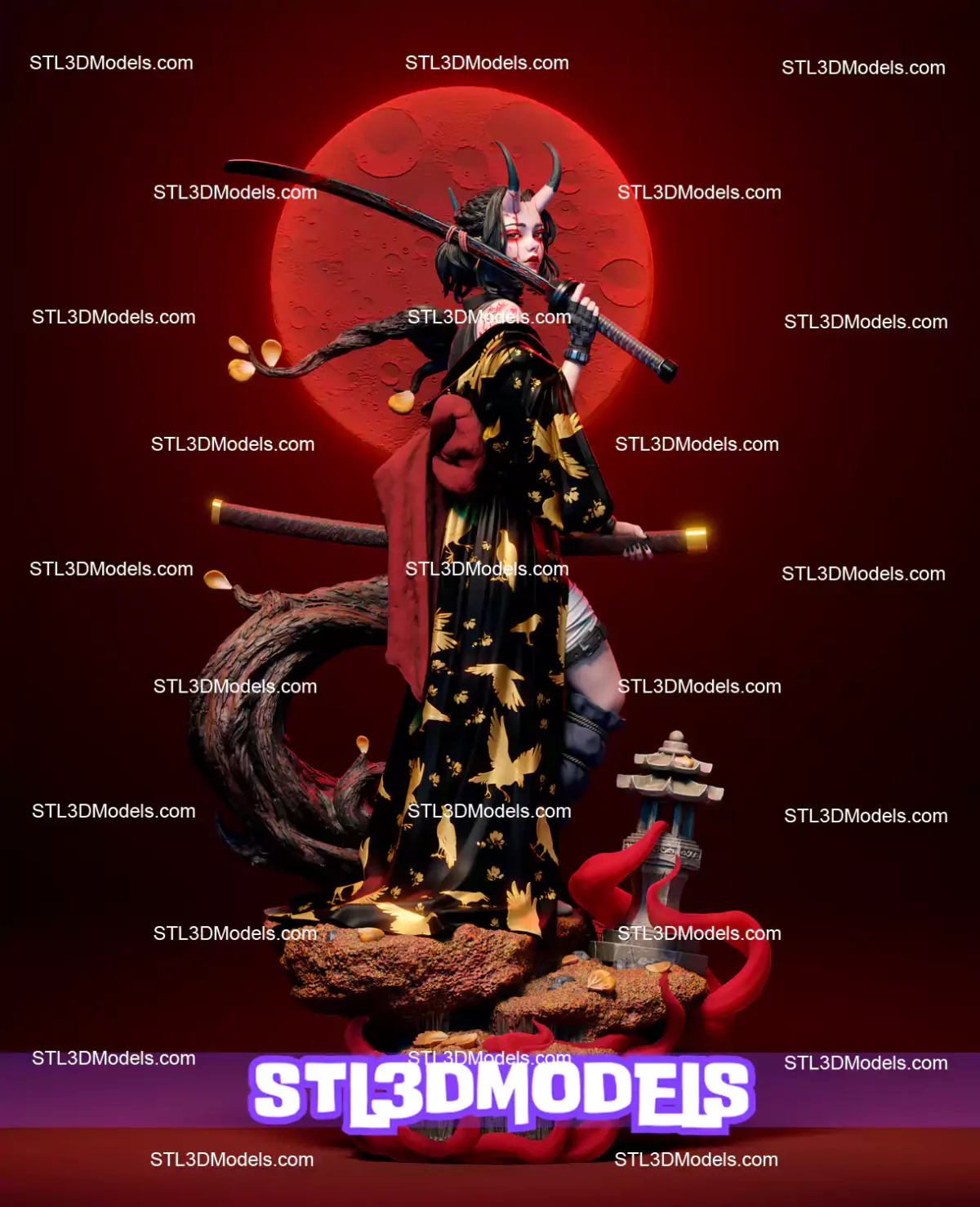 Oni STL File 3D Printable Model