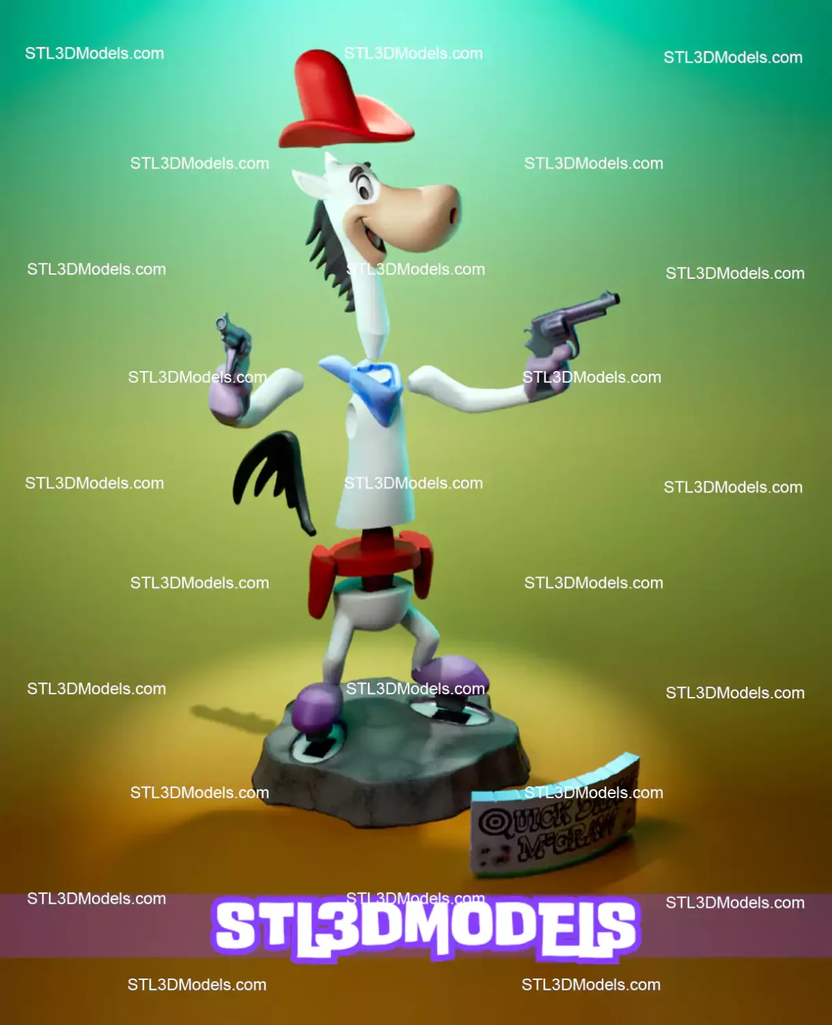 Quick Draw McGraw STL 3D Files