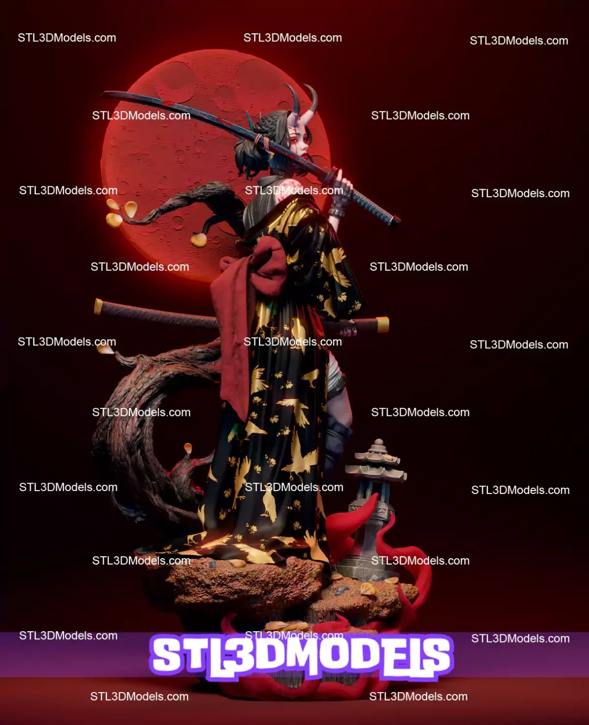 Oni STL File 3D Printable Model