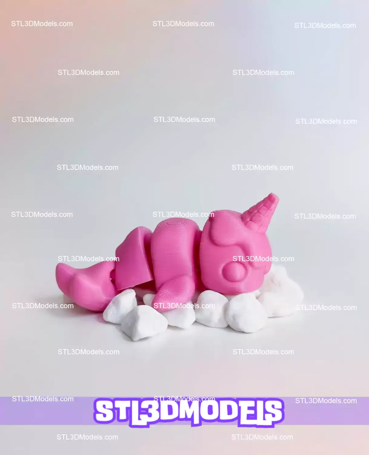 Flexi Ice Cream Narwhal STL Model