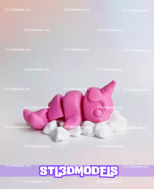 Flexi Ice Cream Narwhal STL Model