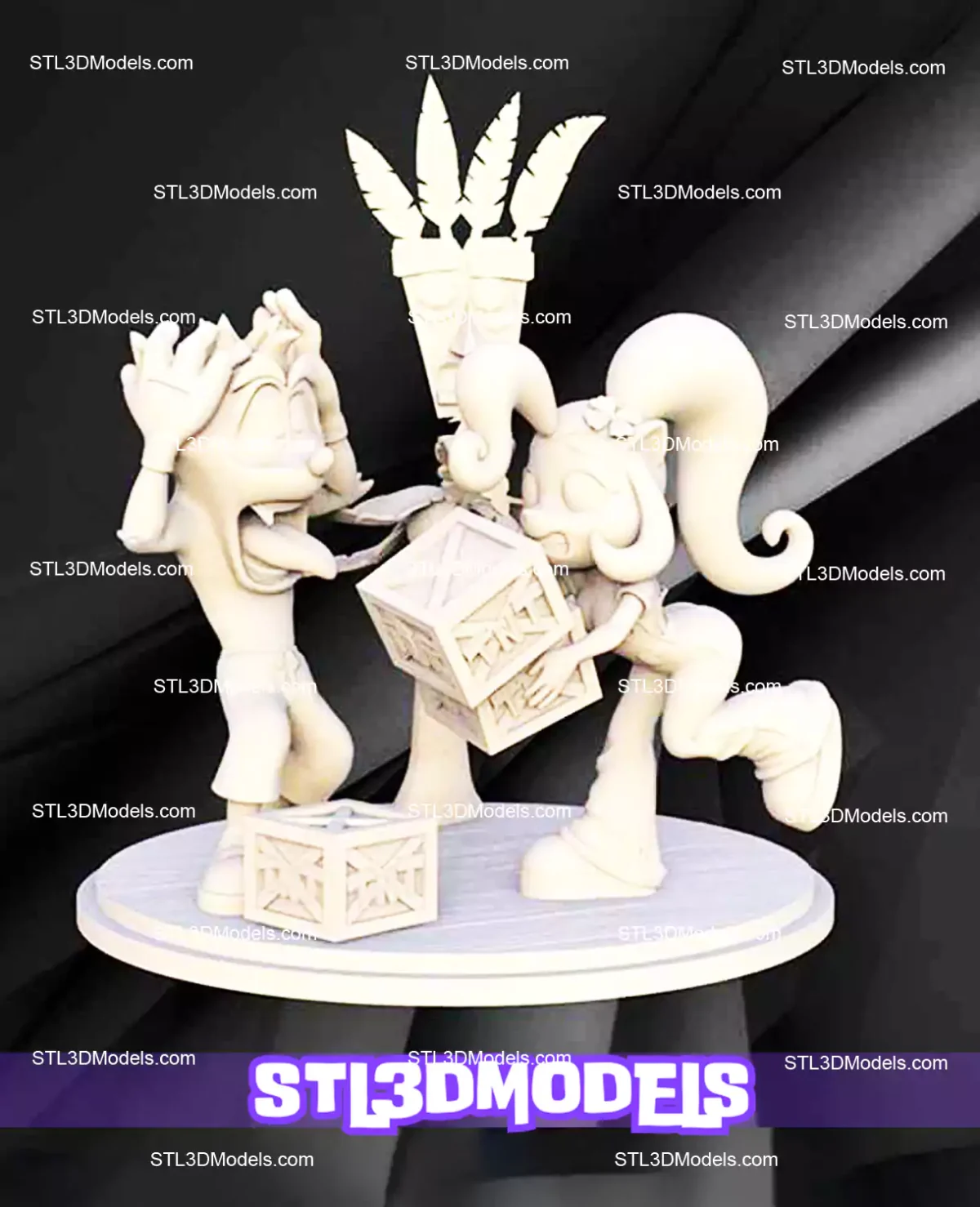 Crash and Coco Diorama STL 3D Models
