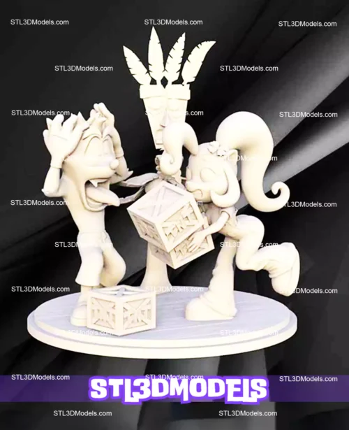 Crash and Coco Diorama STL 3D Models