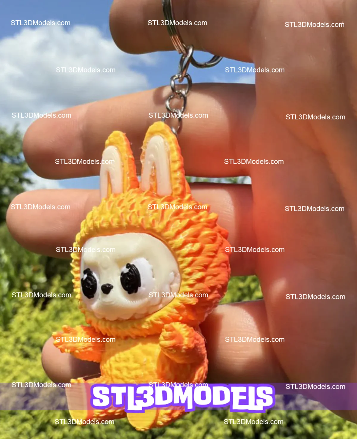 Labubu Keychain 3MF 3D Model 