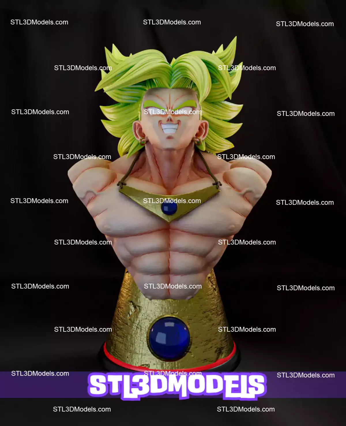 Broly Bust STL 3D Model