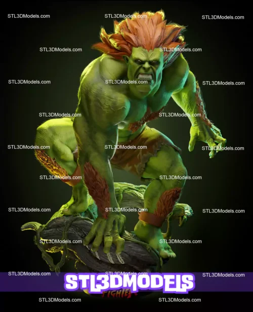 Blanka Street Fighter STL 3D Model 