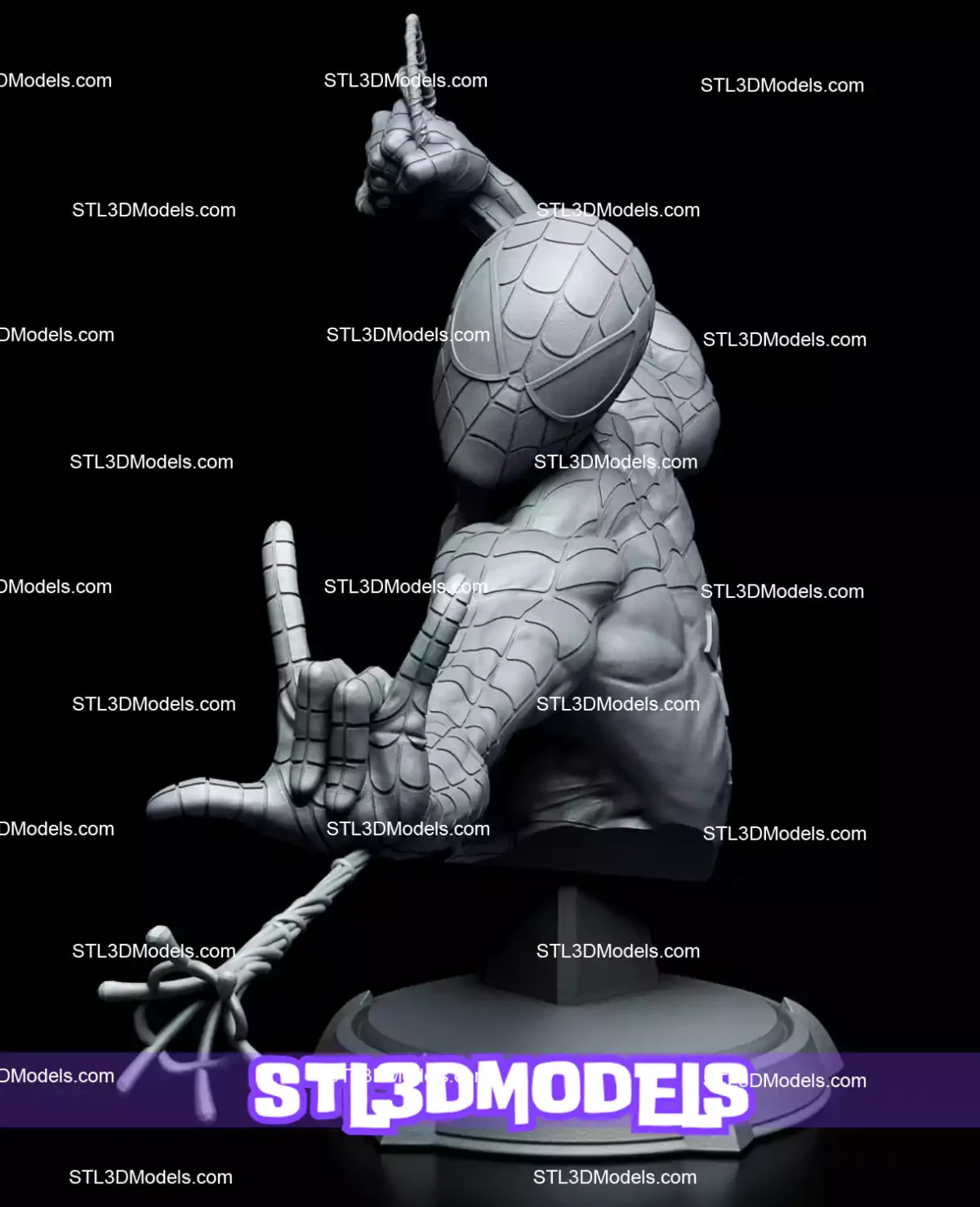 Spider‑Man Bust STL 3D Model 