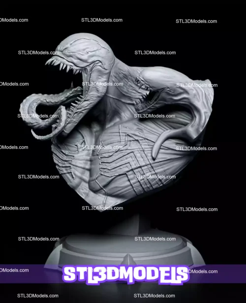 Venom Bust STL 3D Model 