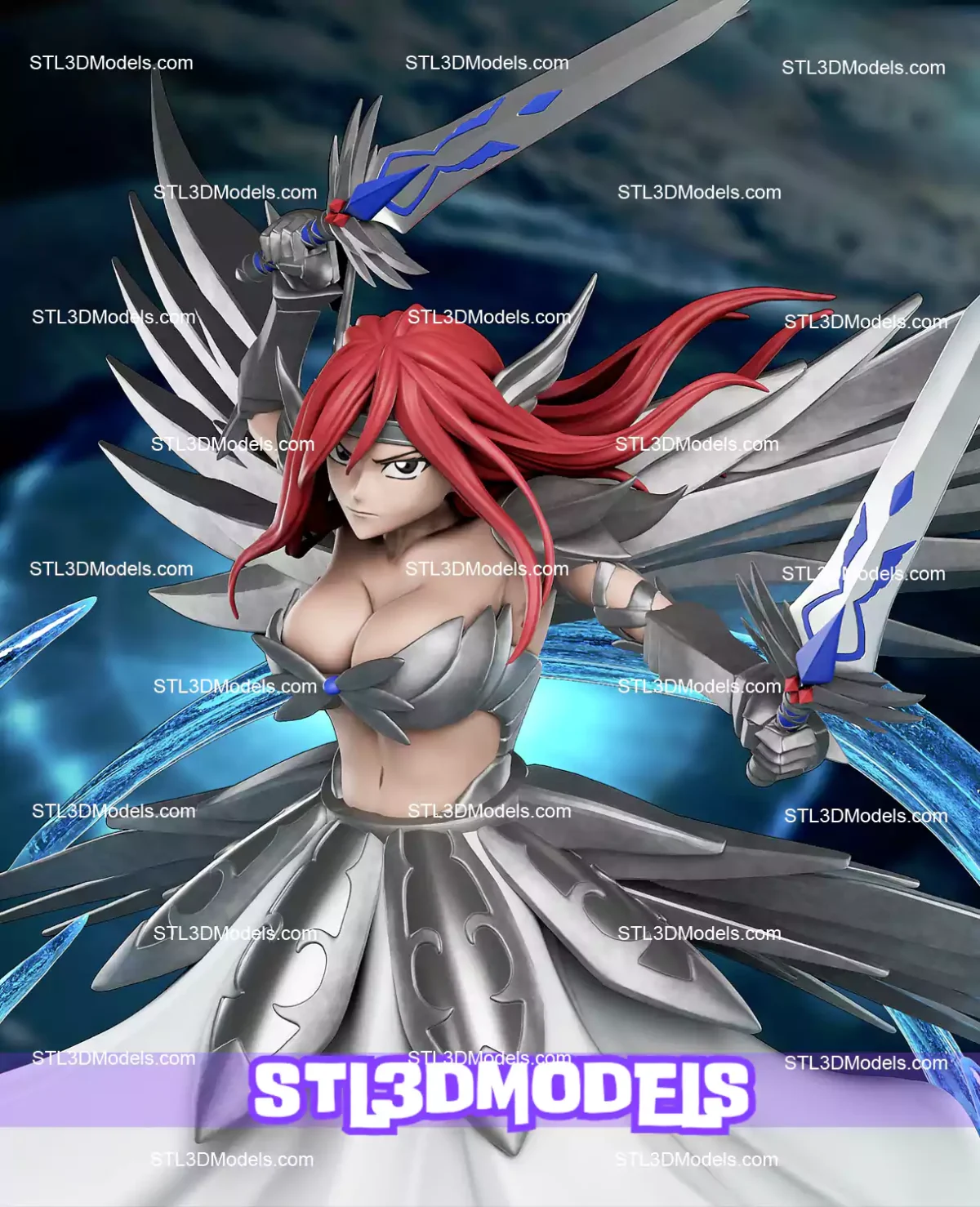 Erza Scarlet Queen STL 3D Model 
