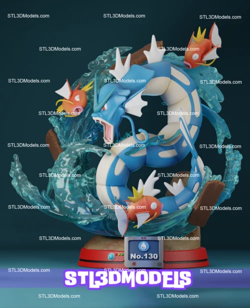 Gyarados Mythic STL 3D Model 