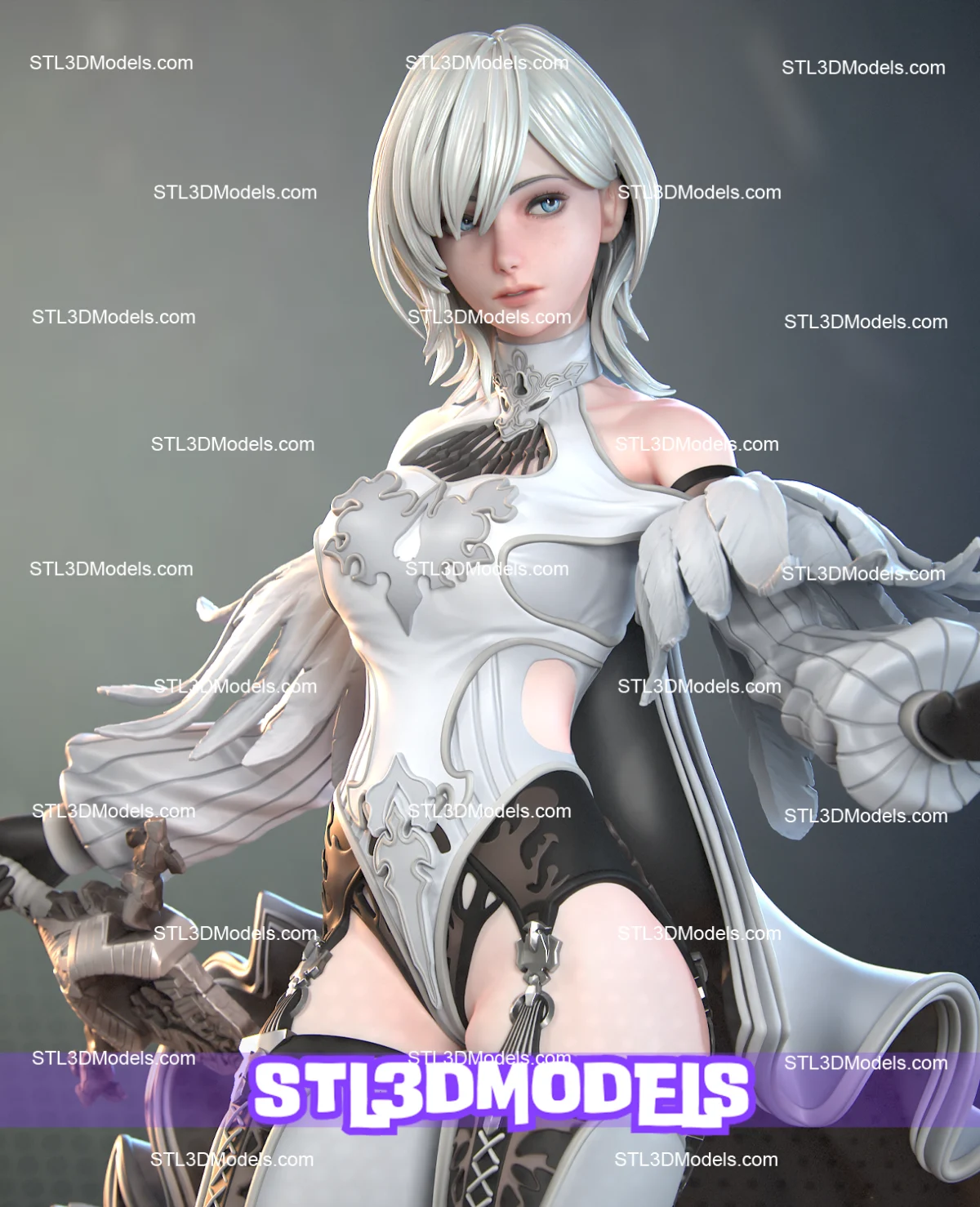 10H NieR Automata STL 3D Model
