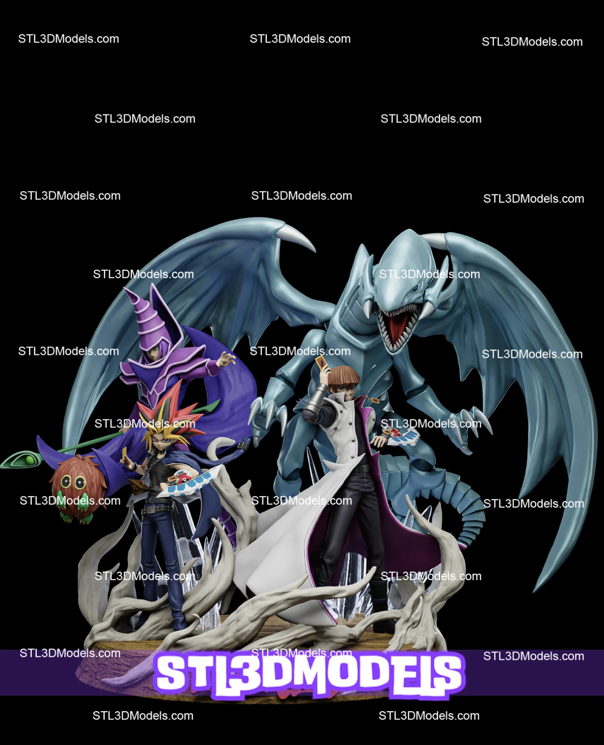 Yugi and Kaiba STL 3D Model 
