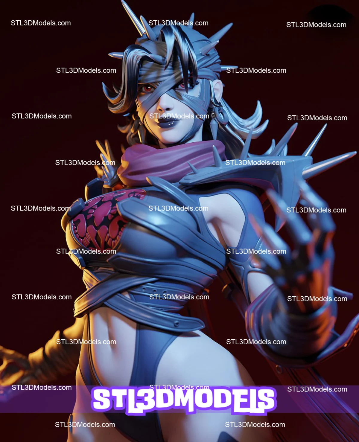 Malicious Invisible Woman STL 3D Model 