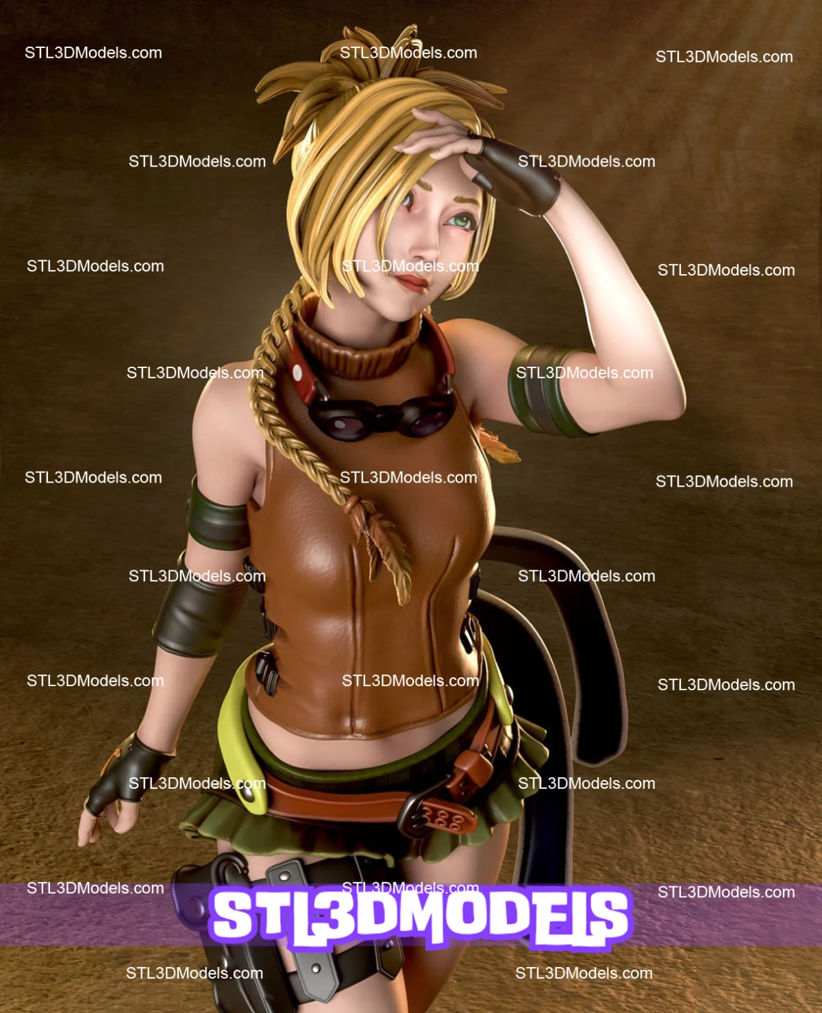 Rikku STL 3D Model 