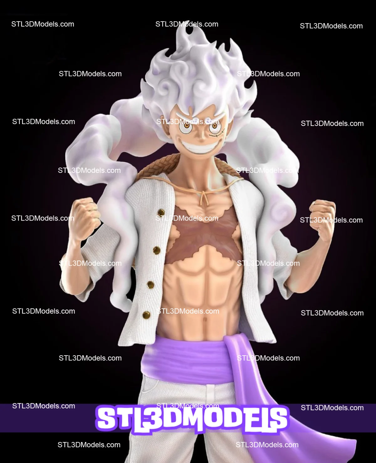 Luffy Gear 5 STL 3D Model 