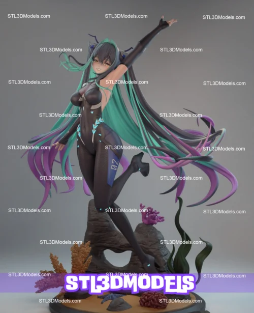 Little Mermaid Siren Nikke STL 3D Model 