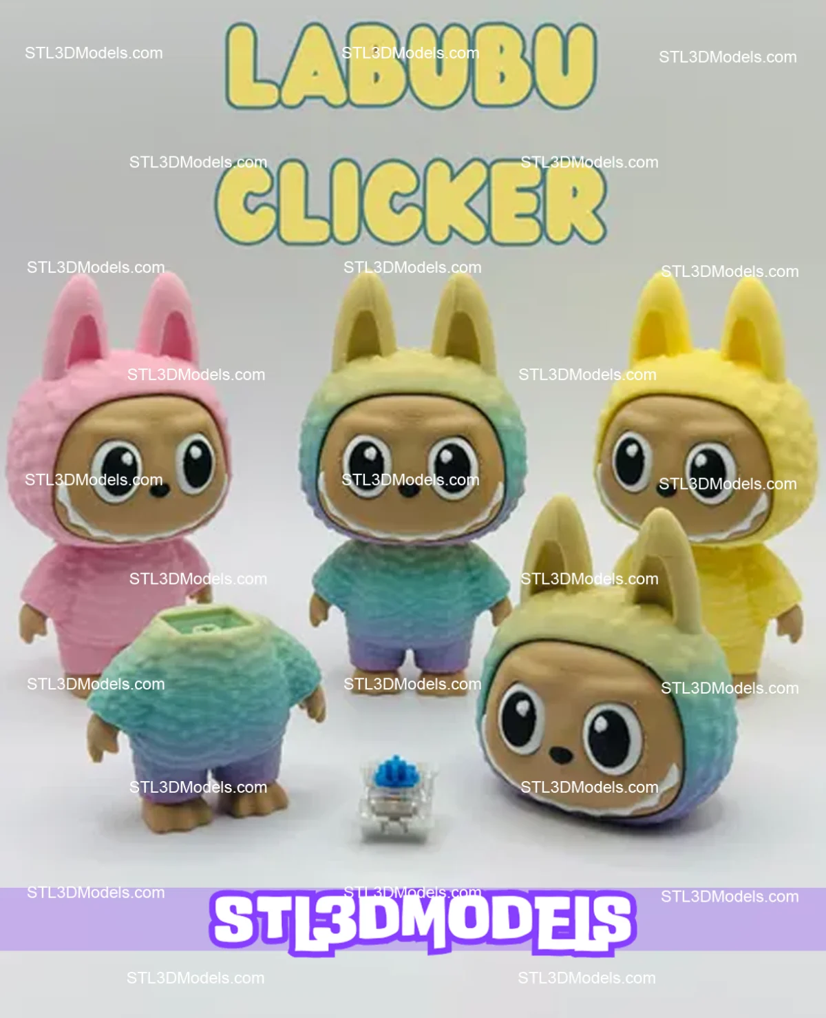 Labubu Clicker STL 3D Model