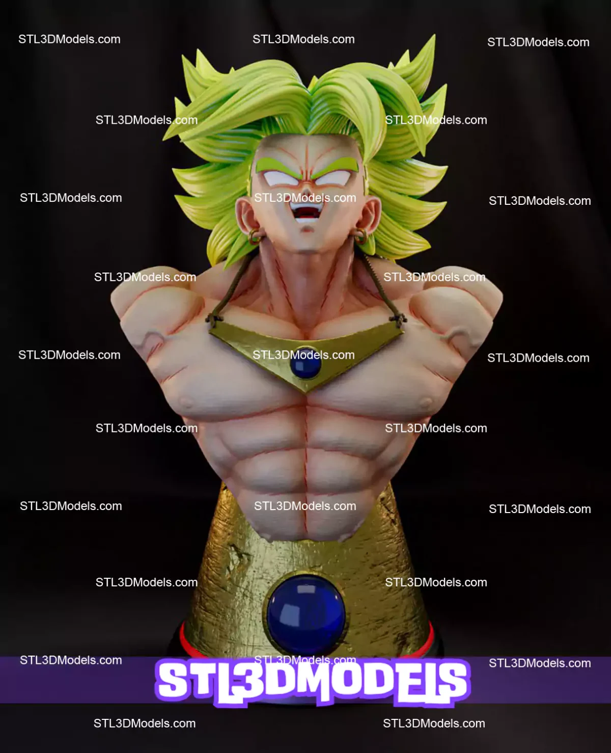 Broly Bust STL 3D Model