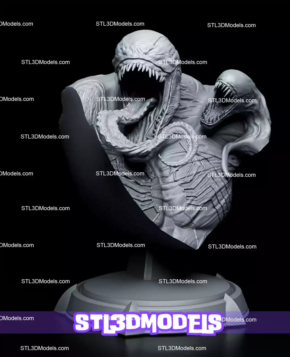 Venom Bust STL 3D Model 