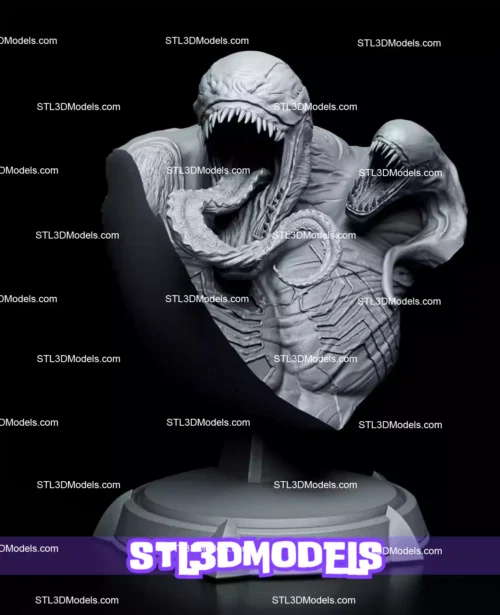 Venom Bust STL 3D Model 