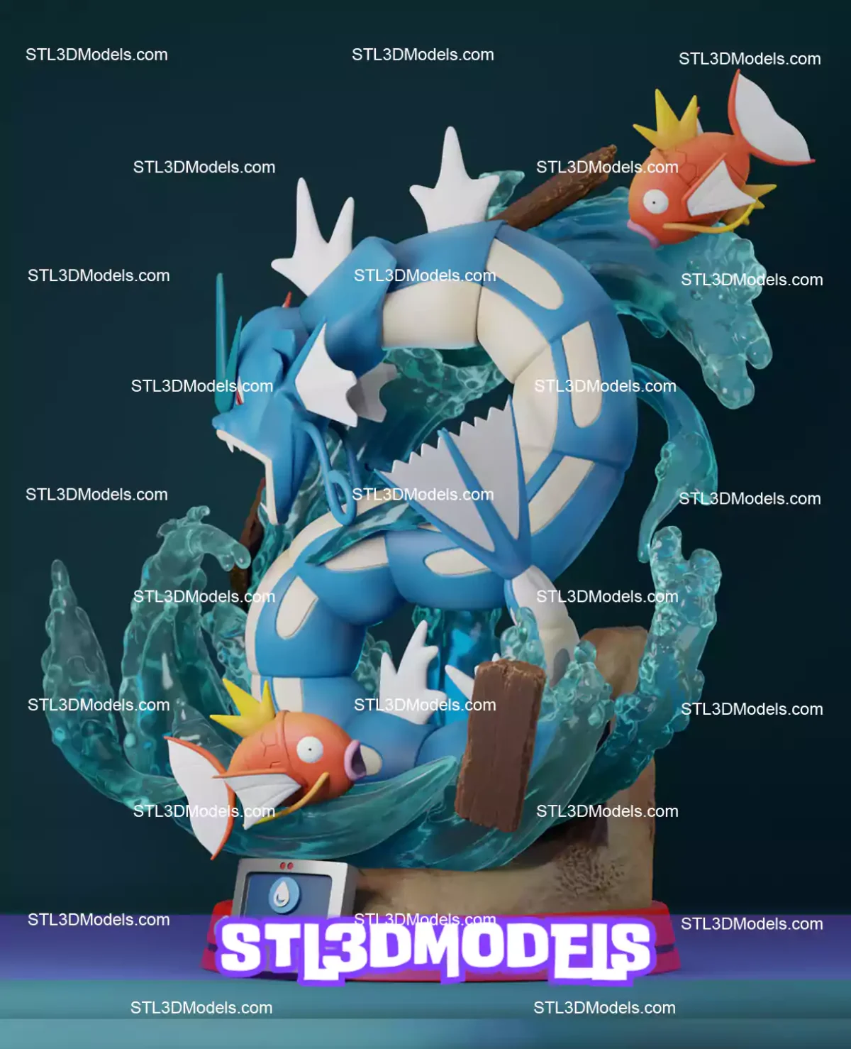 Gyarados Mythic STL 3D Model 
