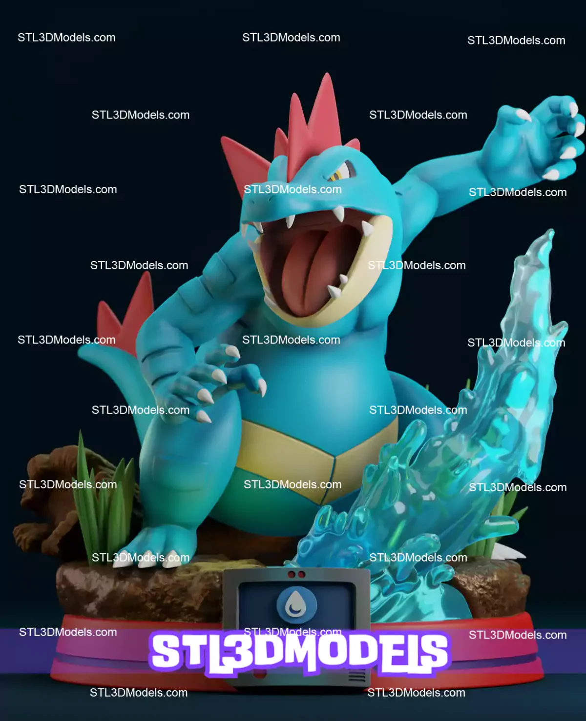Feraligatr STL 3D Model 
