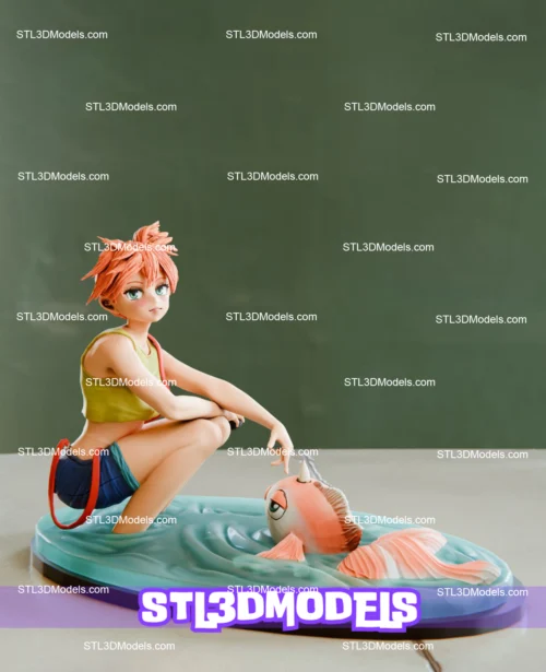 Misty and Goldeen STL 3D Model 