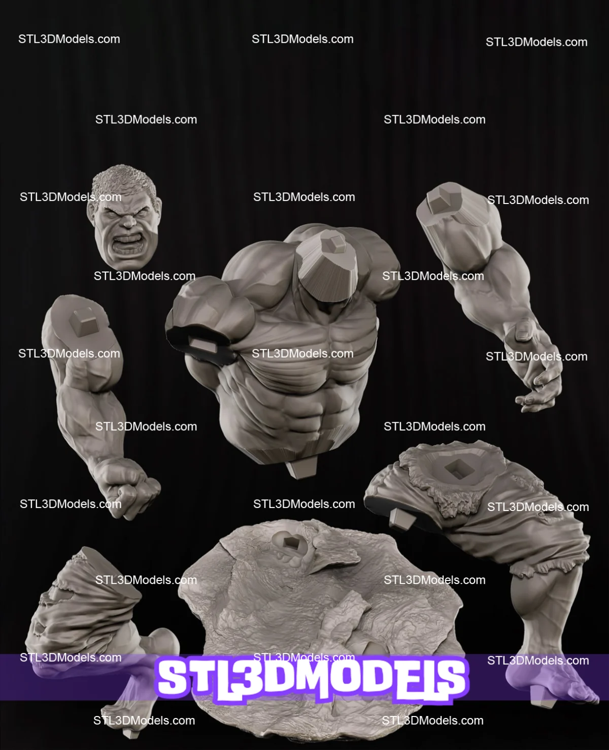 Hulk STL 3D Model 
