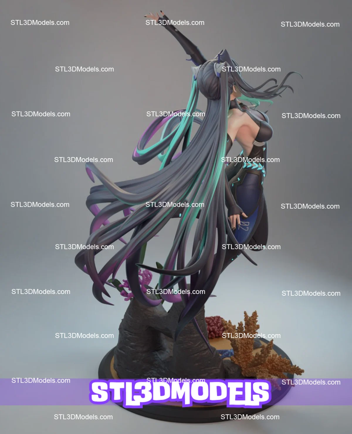 Little Mermaid Siren Nikke STL 3D Model 