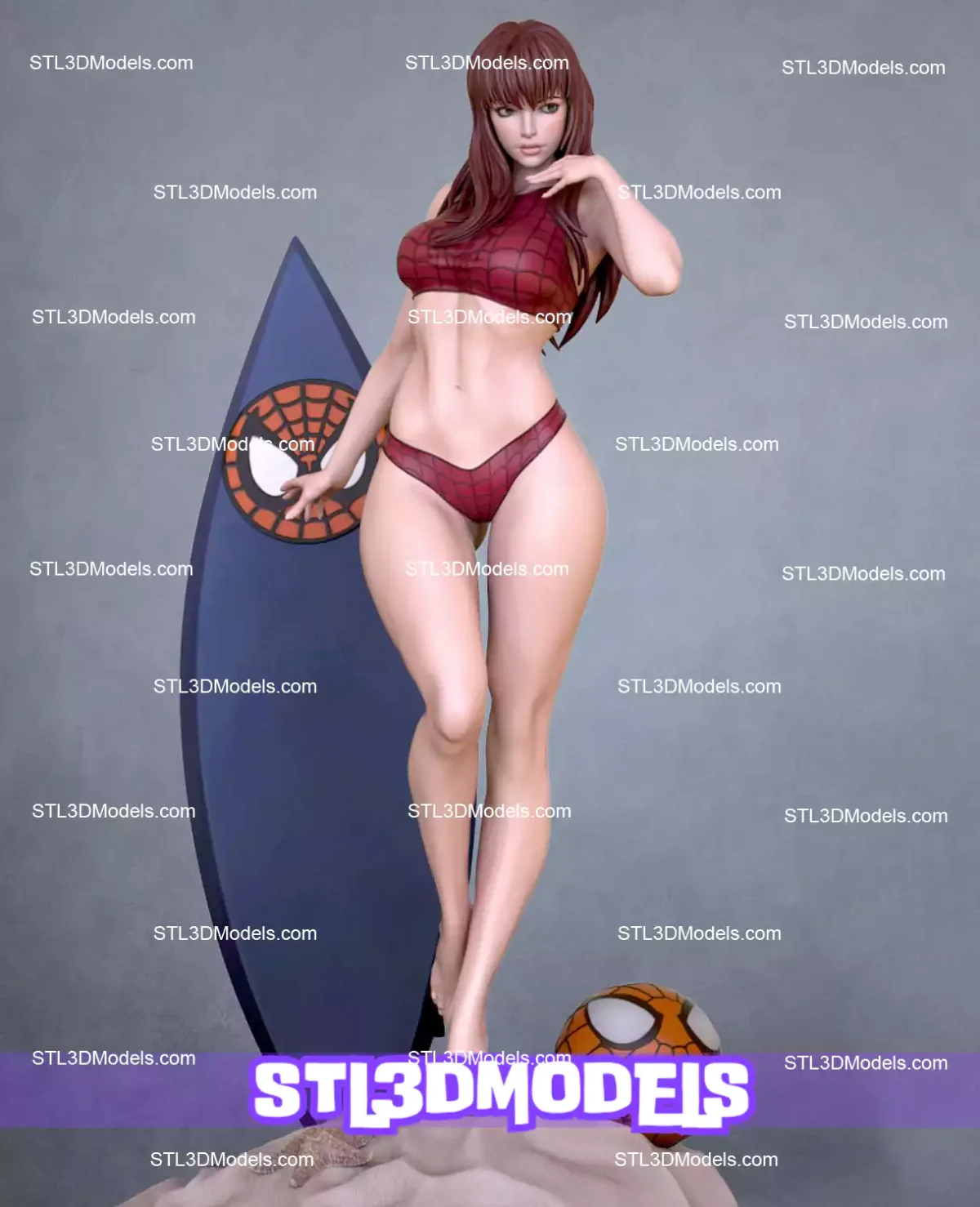 Mary Jane Swimsuit STL 3D Model