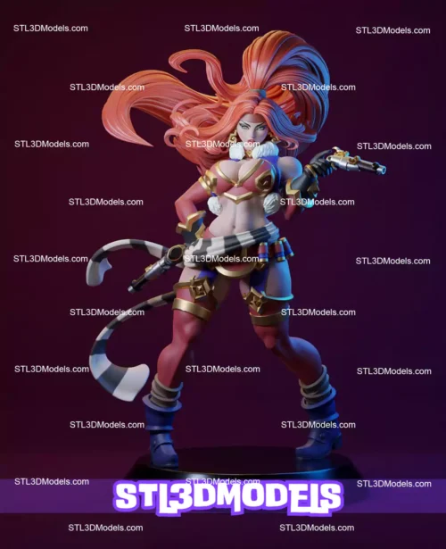 Red Monika STL 3D Model 